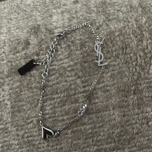 Silver Chain Bracelet with Heart Charm